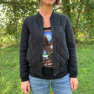 Harley Davidson Quilted Cotton Bomber Jacket
